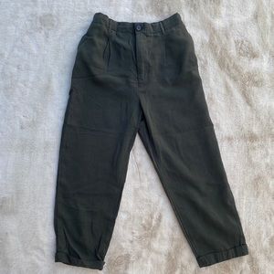 Olive Green Zara Capri Trousers